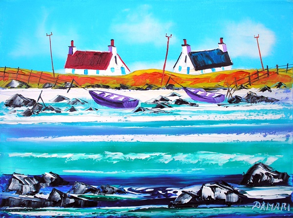 Wee crofts and boat's Uist